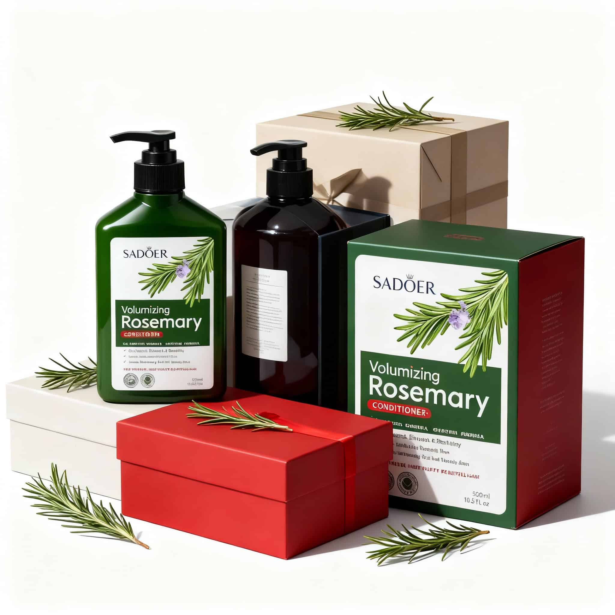 Balsam Volumizant cu Rozmarin, 500 ml 3 Sampoane și balsam cu rozmarin pentru volum, naturale, eco-friendly, pentru păr sănătos, îngrijire profesională.