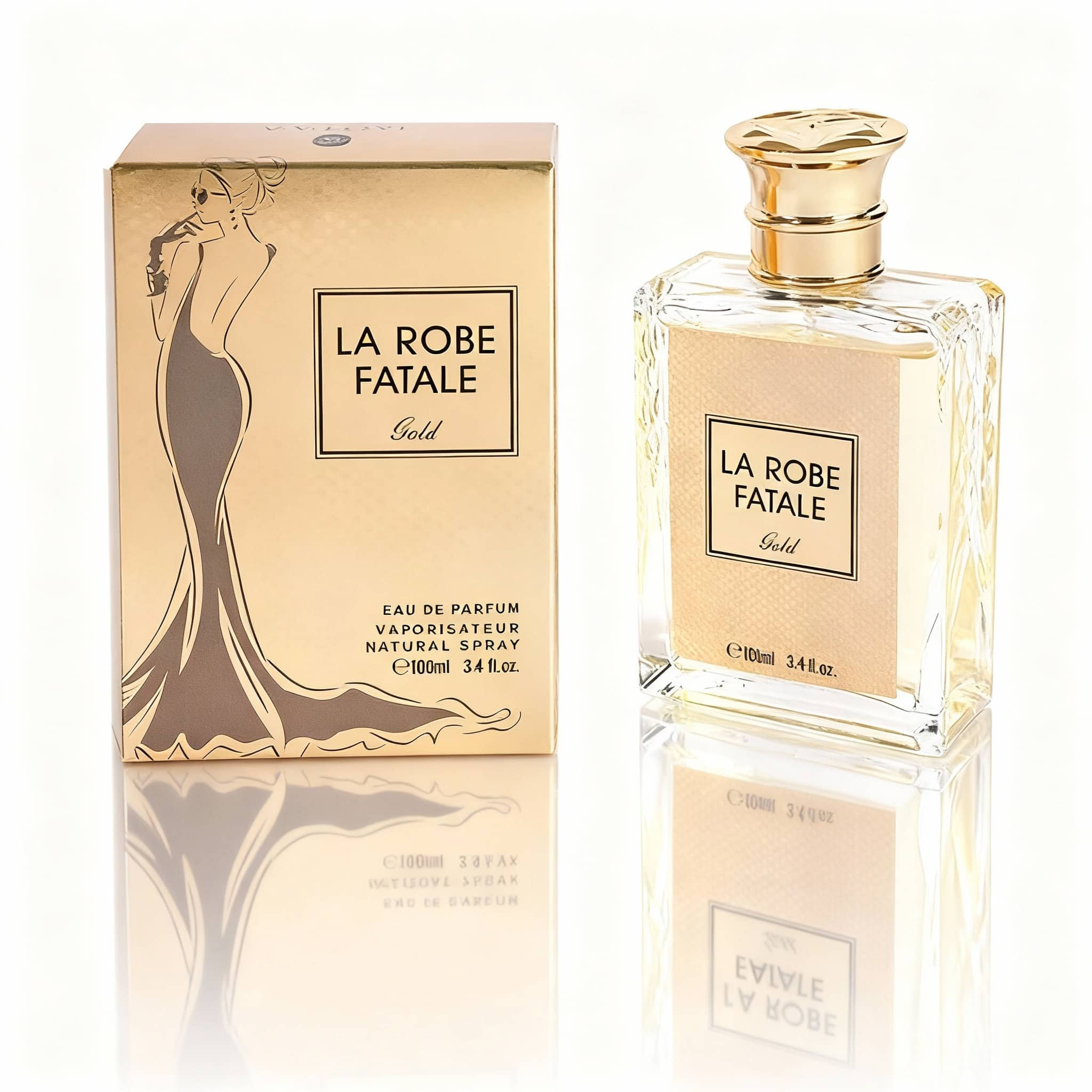 Parfum La Robe Fatale Gold, 100 ml 1 Parfumul La Robe Fatale Gold, 100ml, eleganță și rafinament.