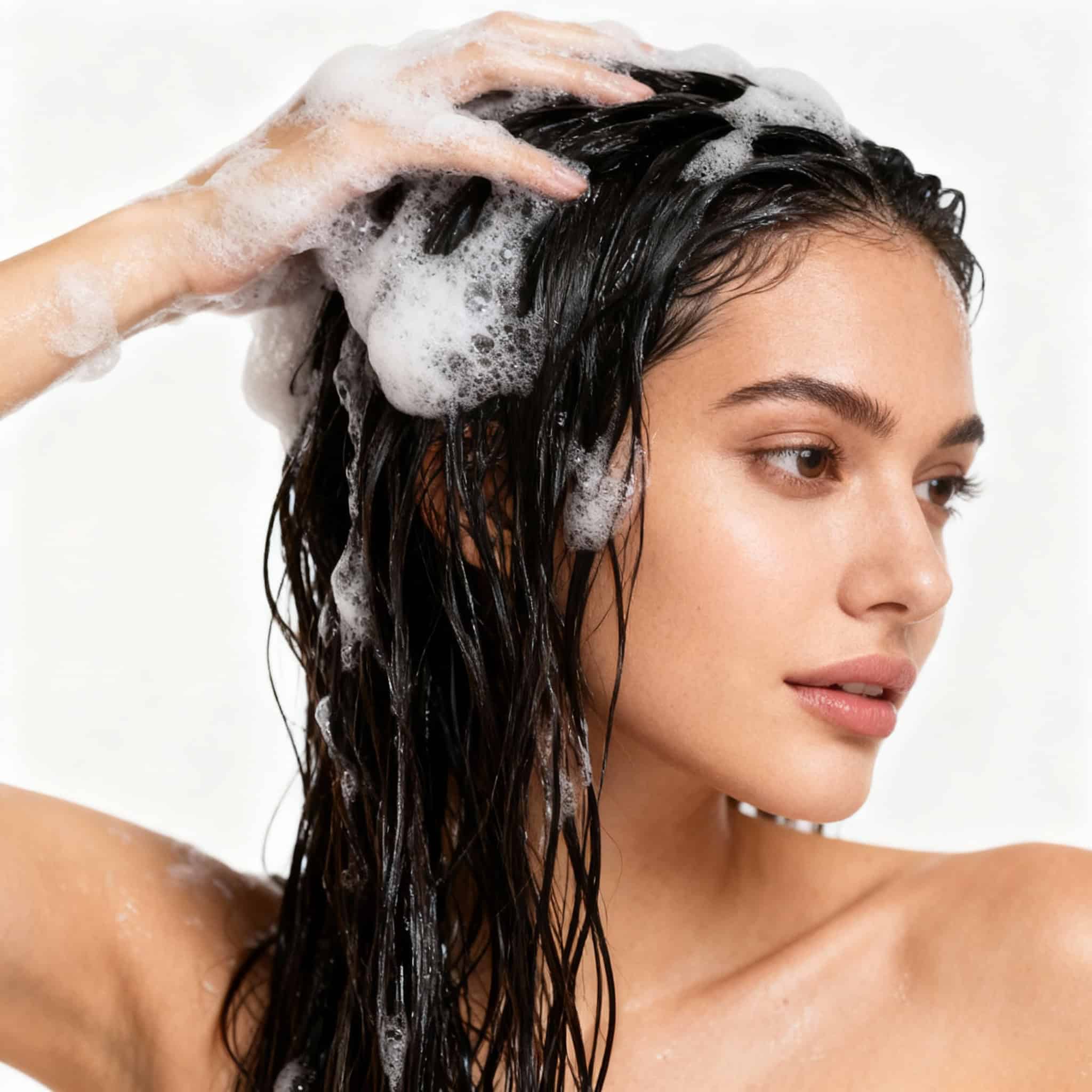 Mască Reparatorie 2în1 cu Keratină, 350 g 3 Alege un șampon pentru hidratare și strălucire, potrivit pentru toate tipurile de păr.