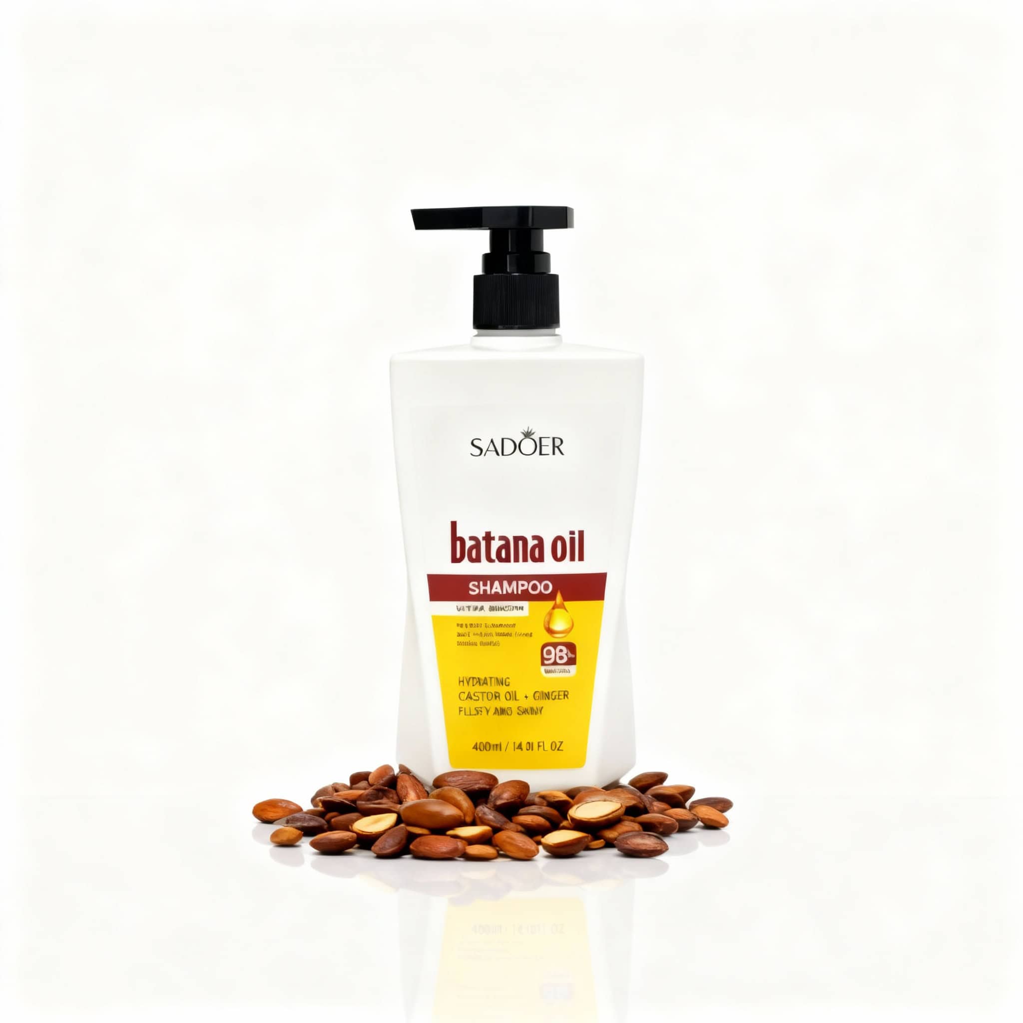 Balsam Bogat în Ulei de Batana pentru Hranirea Părului 400 ml 1 Sampon cu ulei de batana pentru hidratare, stimulează creșterea părului sănătos și îngrijit.