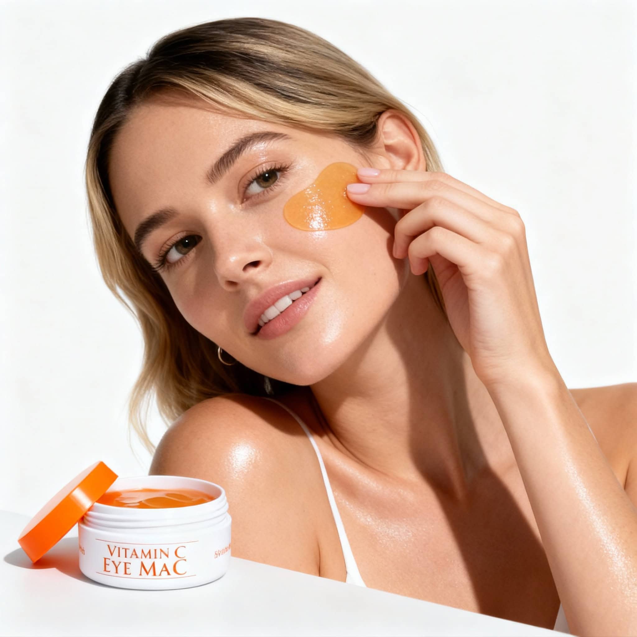 Set Premium 60 Patch uri de Ochi cu Vitamina C 2 Ulei de ochi cu vitamina C.