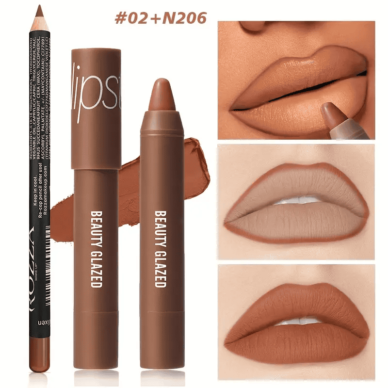 Set Ruj Pen si Creion de Buze 02 1 Set