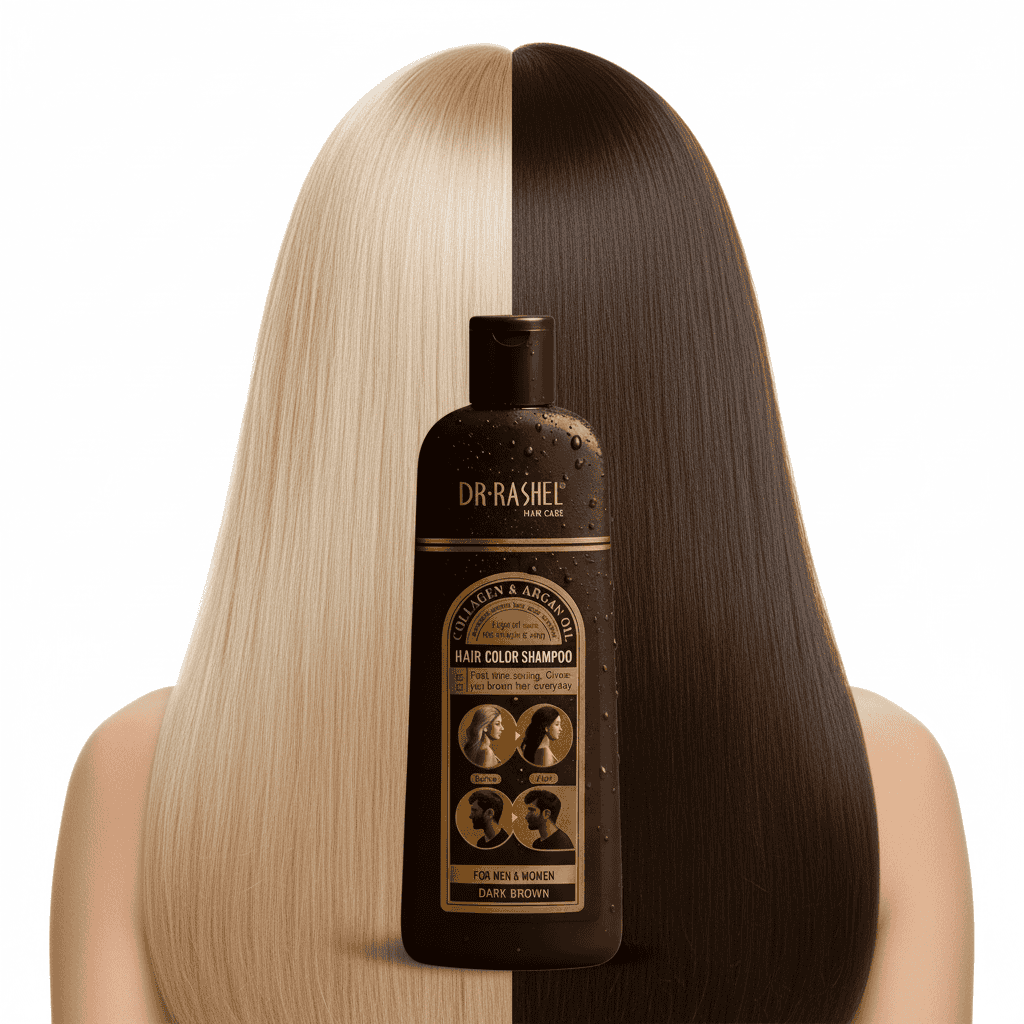 Sampon nuanțator Dark Brown, 400 ml 3 Șampon pentru vopsirea părului, protejează culoarea, hidratare, strălucire.