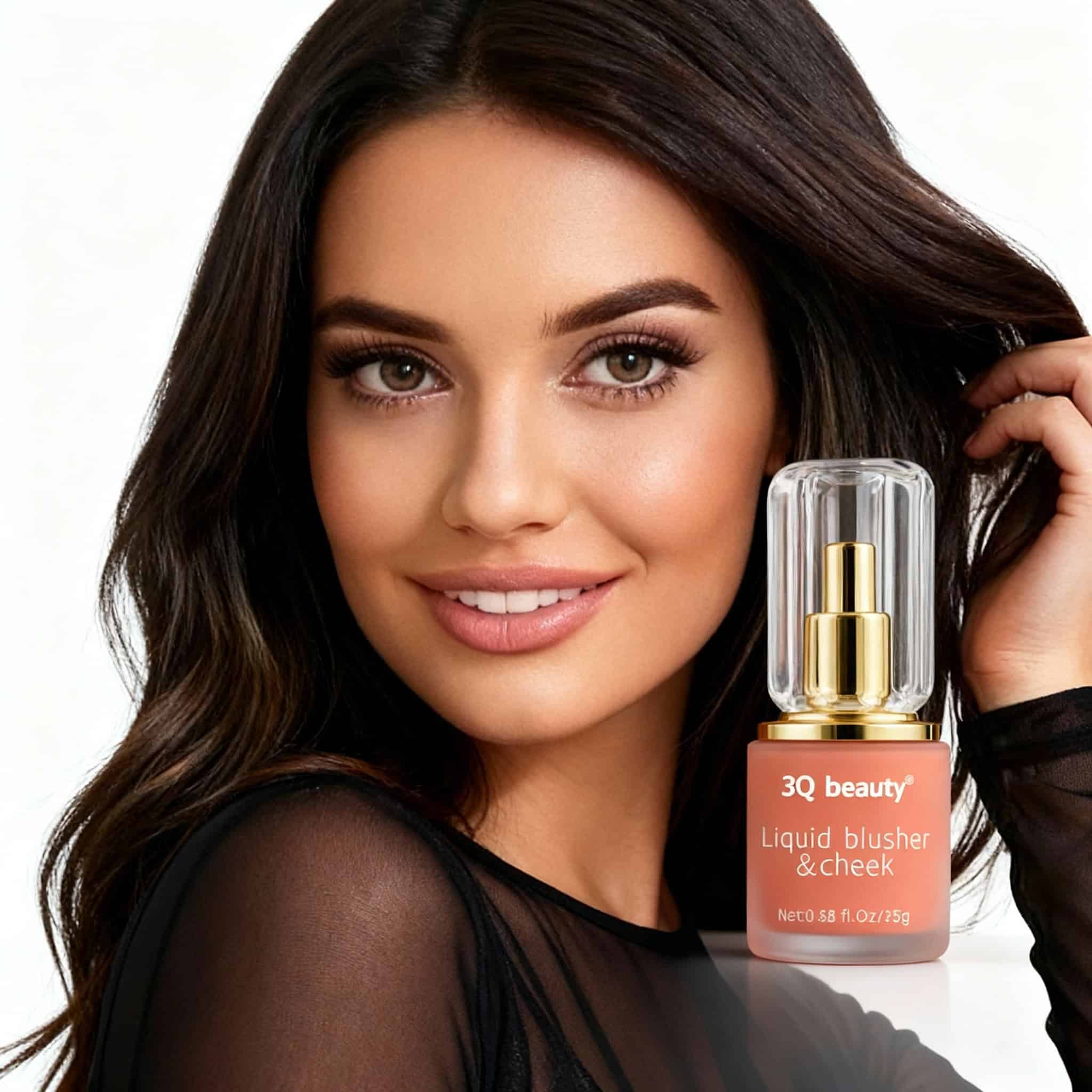 Blush Lichid 3Q Beauty, Strălucire Naturală, 25 g 3 Spray lichid pentru obraz și obraji de la Seloria Cosmetic.