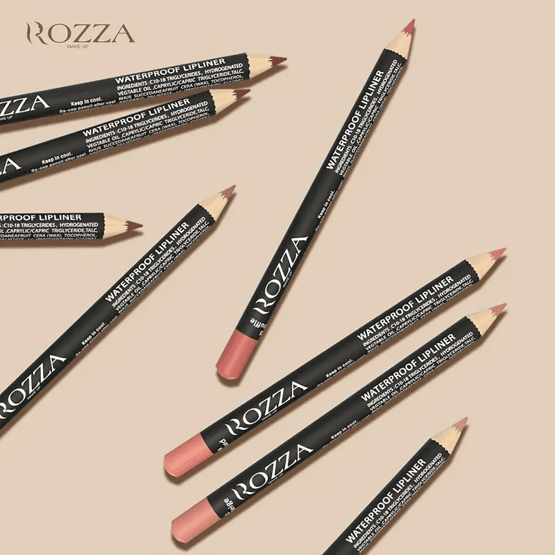 Set Ruj Pen si Creion de Buze 06 3 Creion pentru buze waterproof, roz nude, ideal pentru un machiaj durabil și natural.