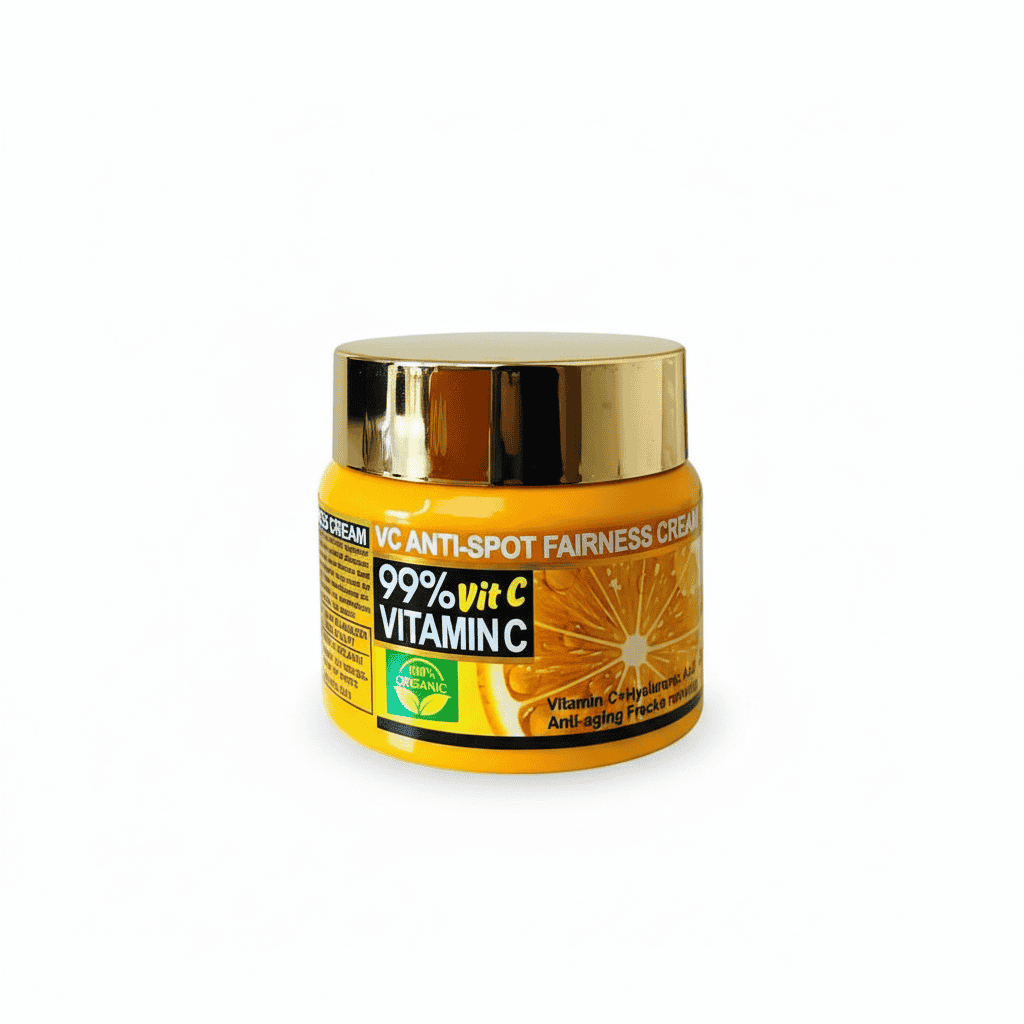 Crema Revitalizanta cu Vitamina C 50 g 1 Crema antispot cu vitamina C, anti-îmbătrânire, hidratează și luminează tenul.