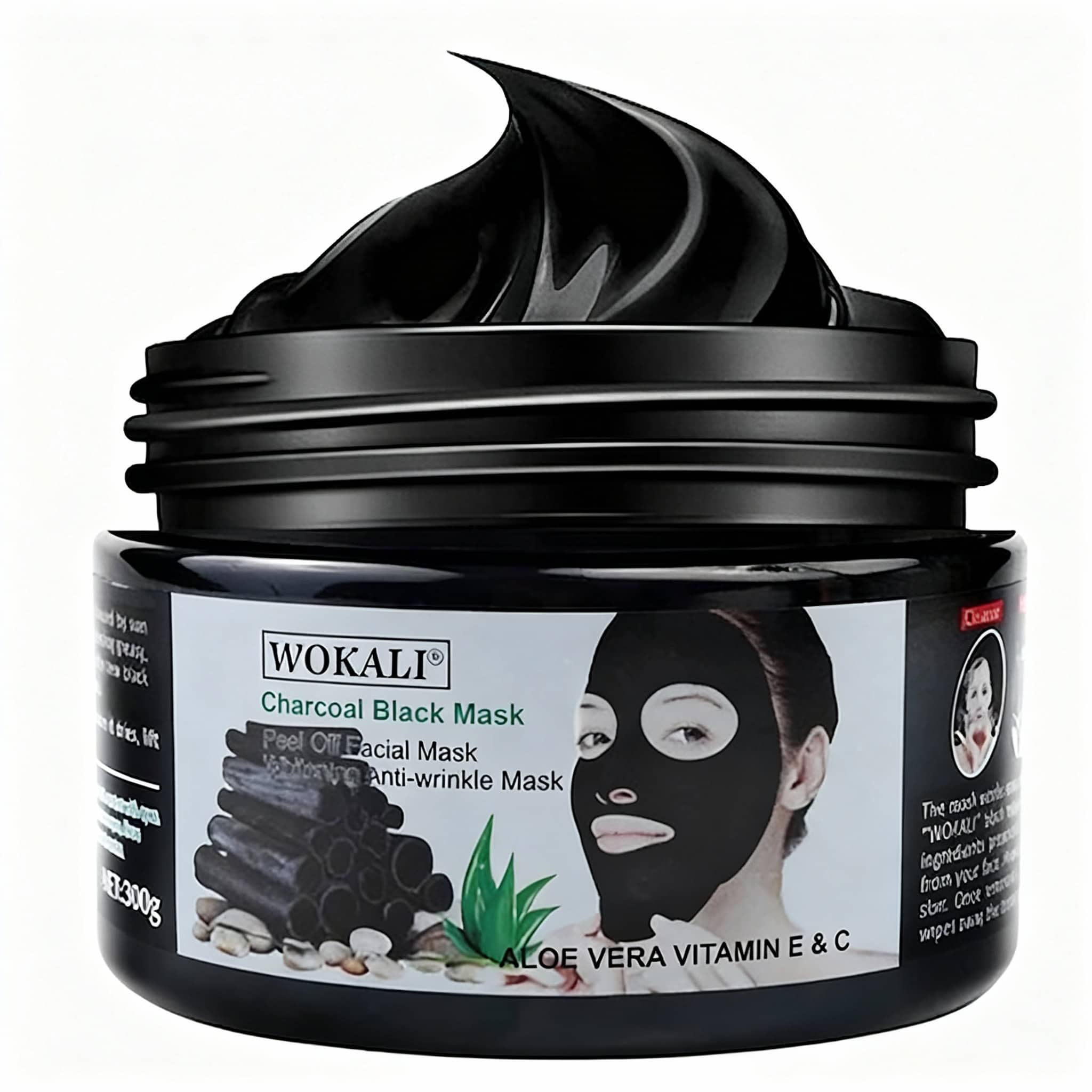 Masca De Fata Cu Carbune Si Aloe Vera, 300 g 1 Masca