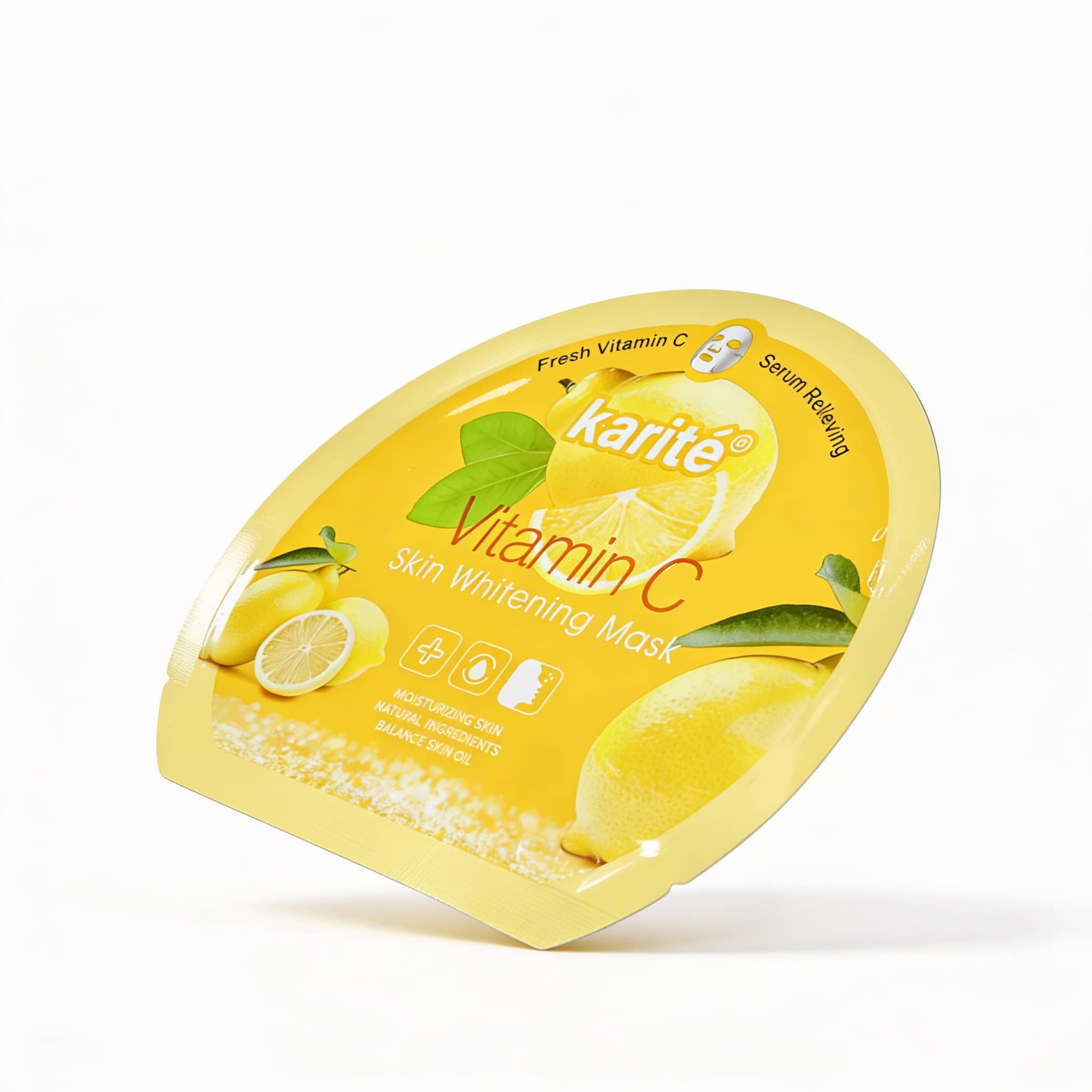 Masca Iluminatoare cu Vitamina C, Ten Uniform și Radiant 4 Masca facială cu vitamina C pentru piele strălucitoare și hidratată, cu ingrediente naturale și ulei de jojoba.