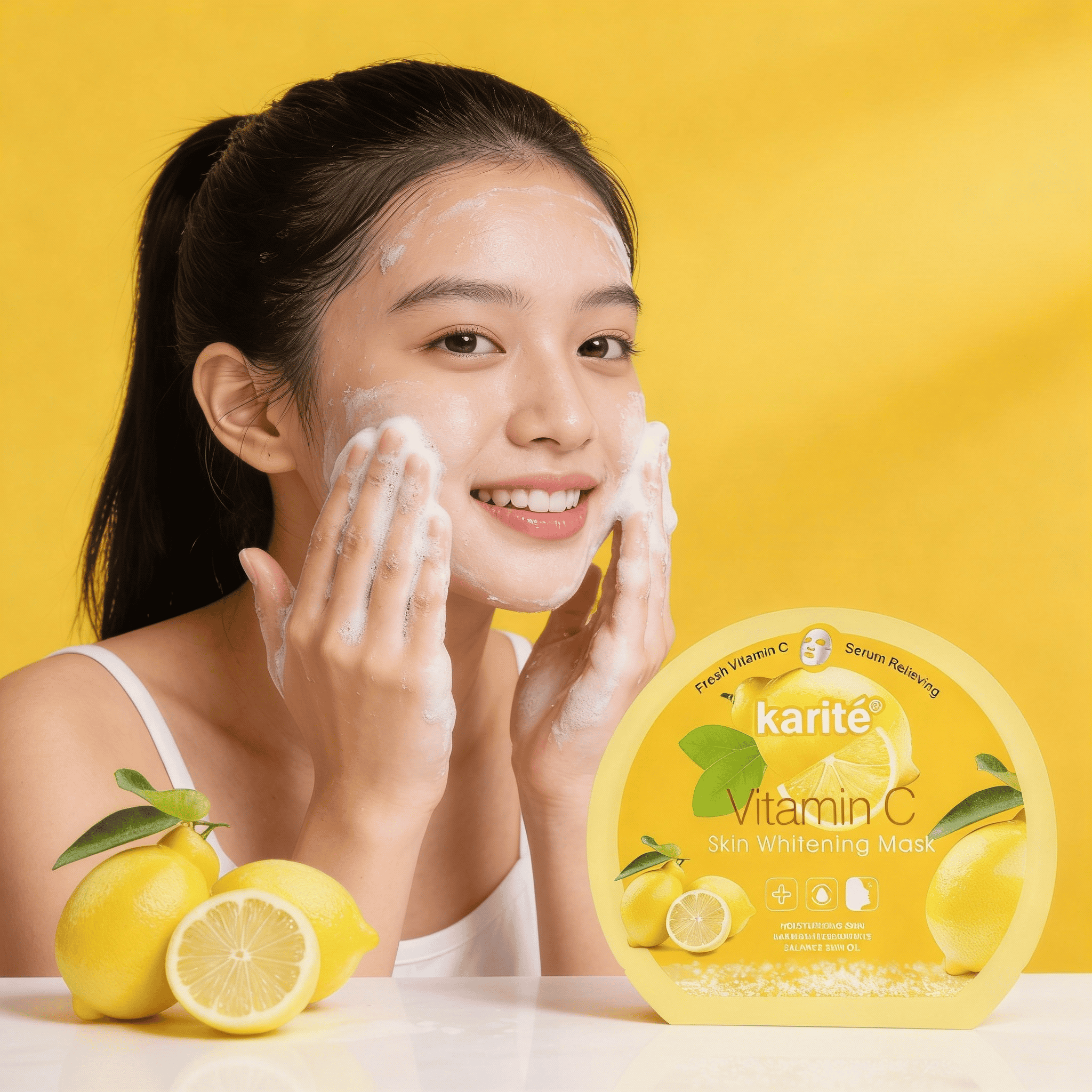 Masca Iluminatoare cu Vitamina C, Ten Uniform și Radiant 2 Tocmai ai apucat crema exfoliantă cu vitamina C pentru o piele radiantă.