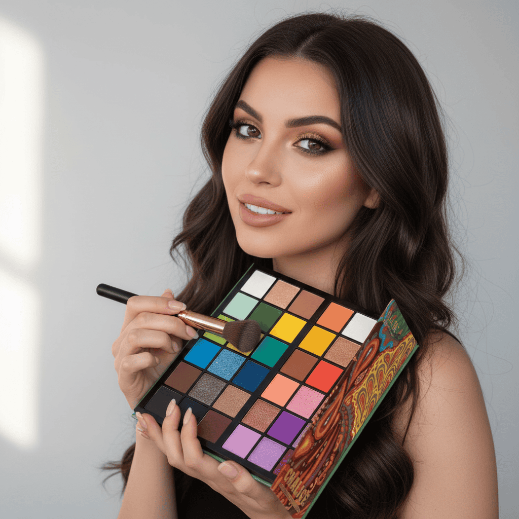 Paleta De Machiaj Cu 36 De Farduri 4 Paletă de farduri colorate pentru machiaj profesional.