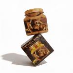 Scrub natural pentru față și corp, cu ulei de melc și ingrediente benefice, ideal pentru hidratare și îngrijire pielii.