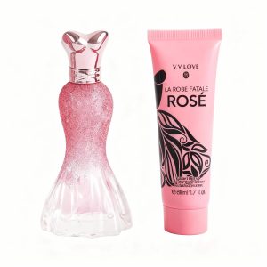 Parfum floral roz și cremă de corp hidratantă V.V. Love.