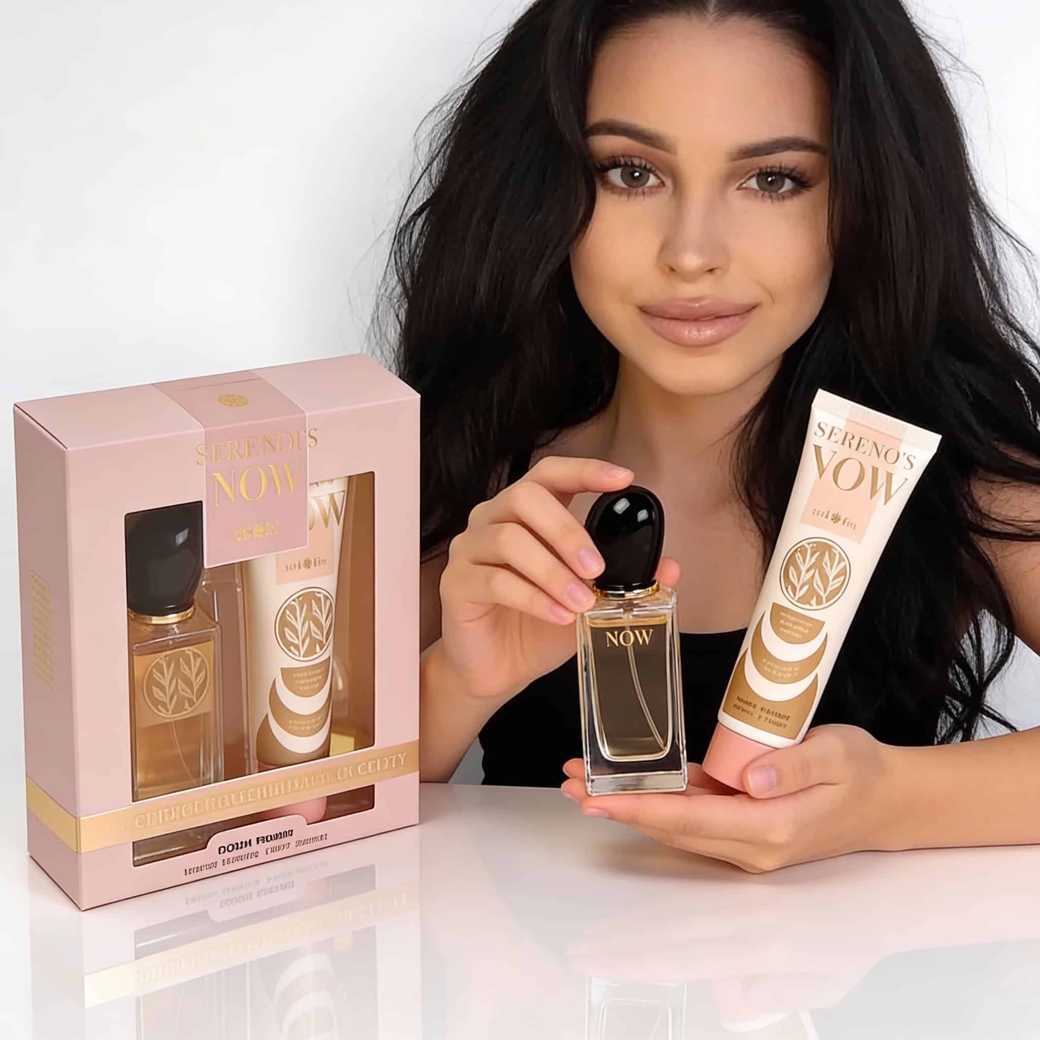 Set Sereno's NOW Cosmetic Pentru Femei 4 Parfumul și crema cosmetica pentru relaxare relaxează pielea și aroma încântătoare.