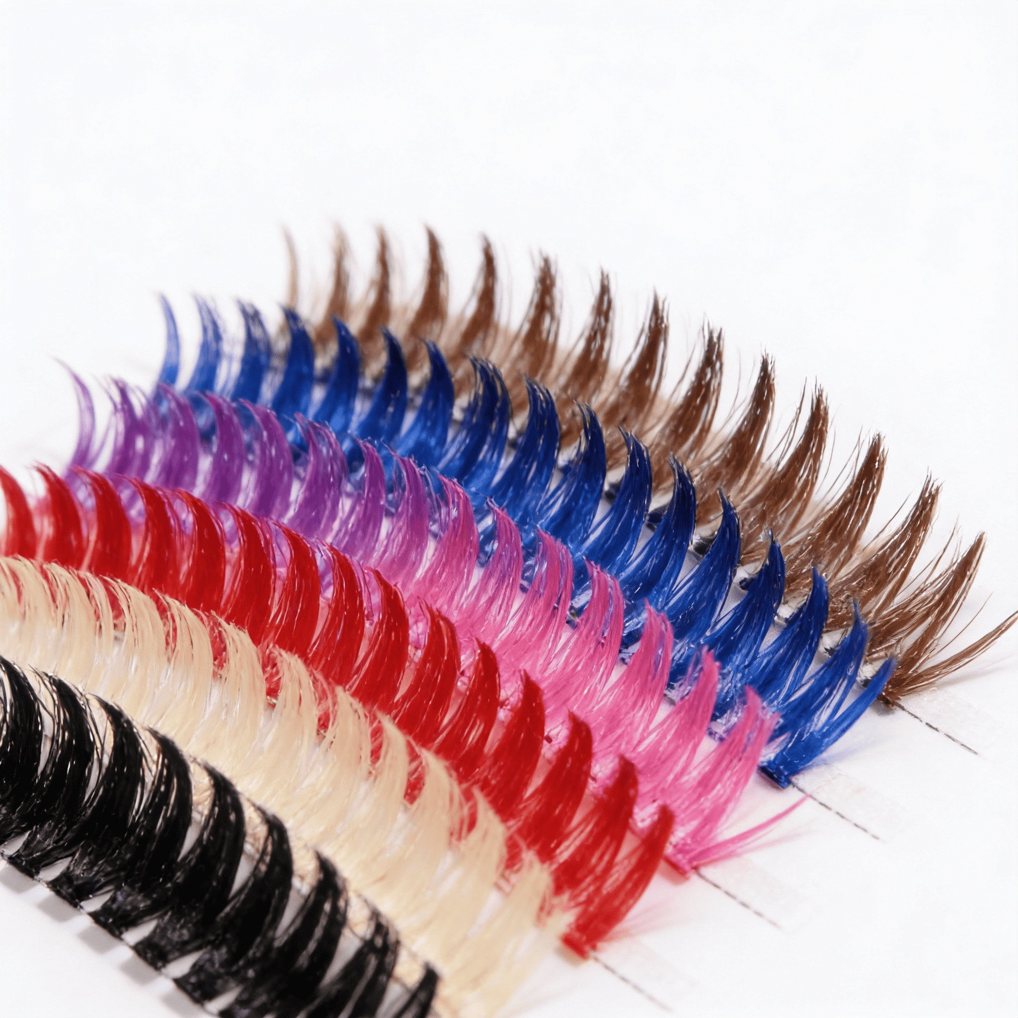 Set Complet Gene False Multicolore, 240 Bucati 4 Gene false colorate, pentru un machiaj îndrăzneț și stil personalizat.