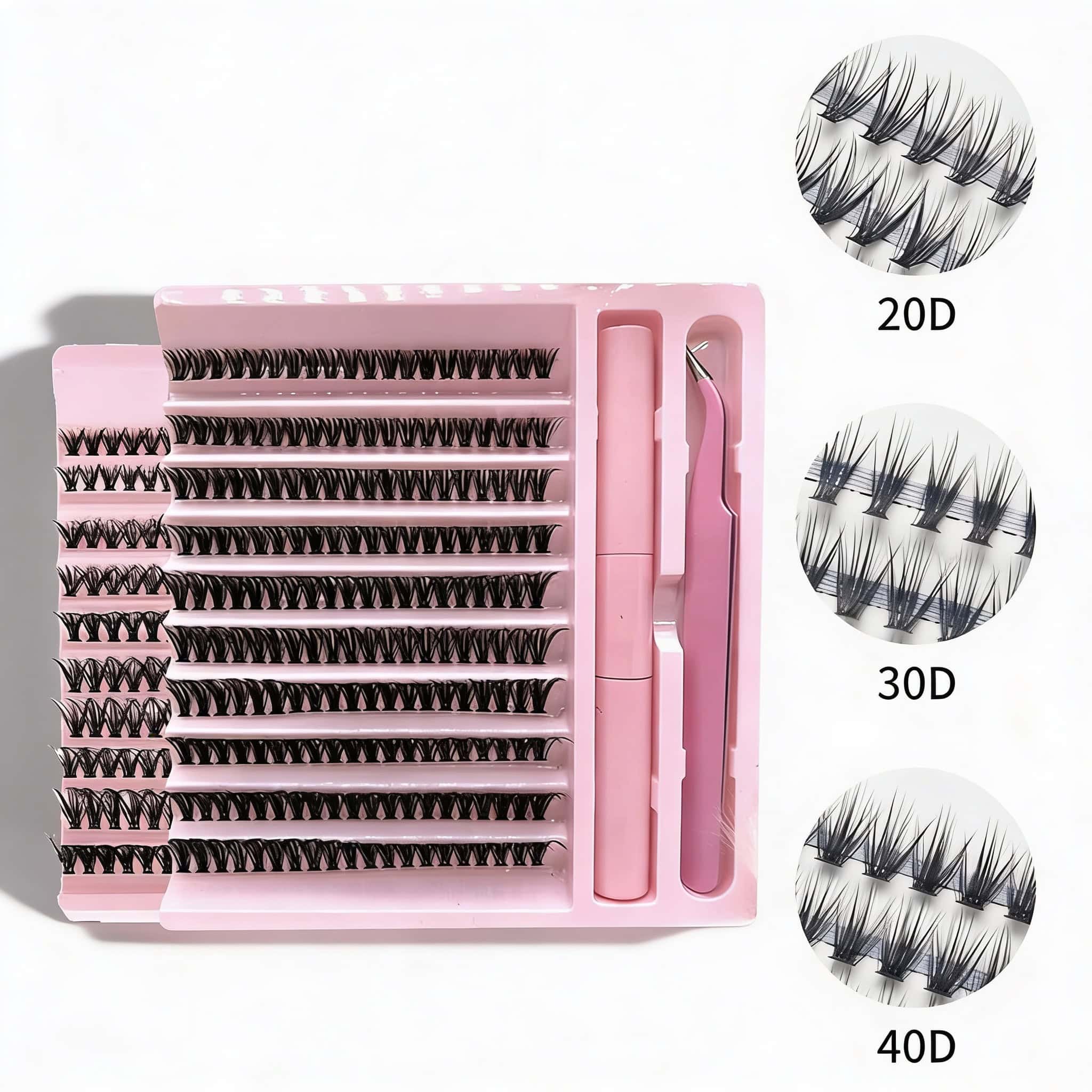 Set Complet Gene False cu Lipici și Aplicator Special 1 Gene de extensii pentru gene, set de 3D, 4D și 5D, pentru un look natural și elegant, accesorizare profesională.