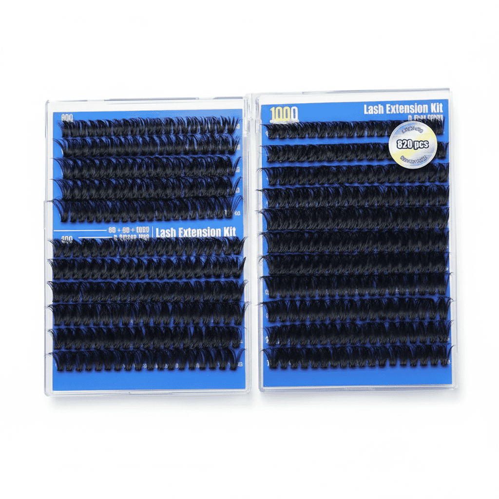 Gene smocuri dense Lash Extension 60D & 100D 1 Extensii gene false, kit pentru aplicare si lungime impresionanta.