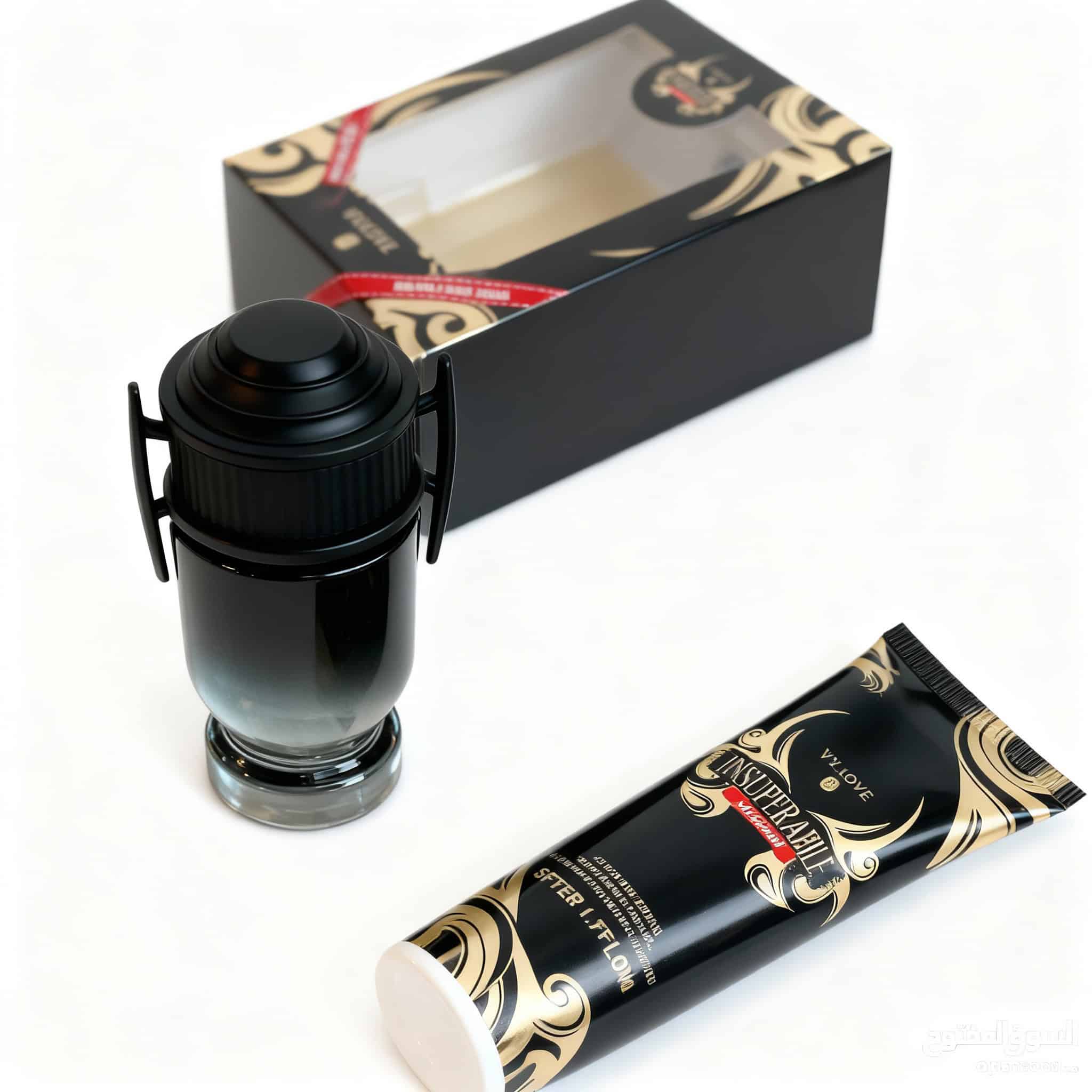V.V. Love Insuperabile, Set Cadou Masculin cu Parfum și Produse de Îngrijire 2 Vopsea de păr neagră, set cosmetice premium, produse pentru stilizare și îngrijire păr.