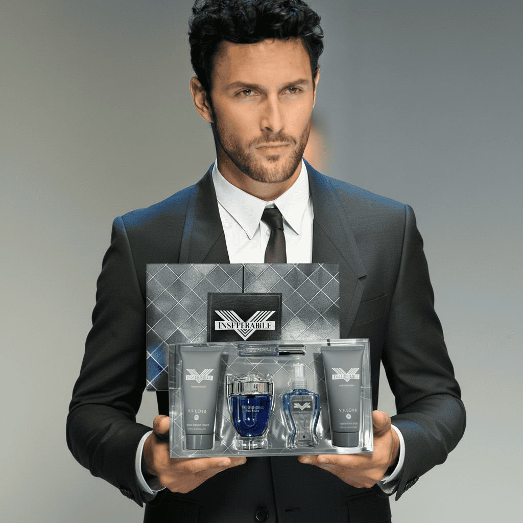 Set Premium, Parfum Masculin Homme V.V.Love 2 Set de parfum și produse de îngrijire pentru bărbați, cadou elegant, perfecți pentru orice ocazie.