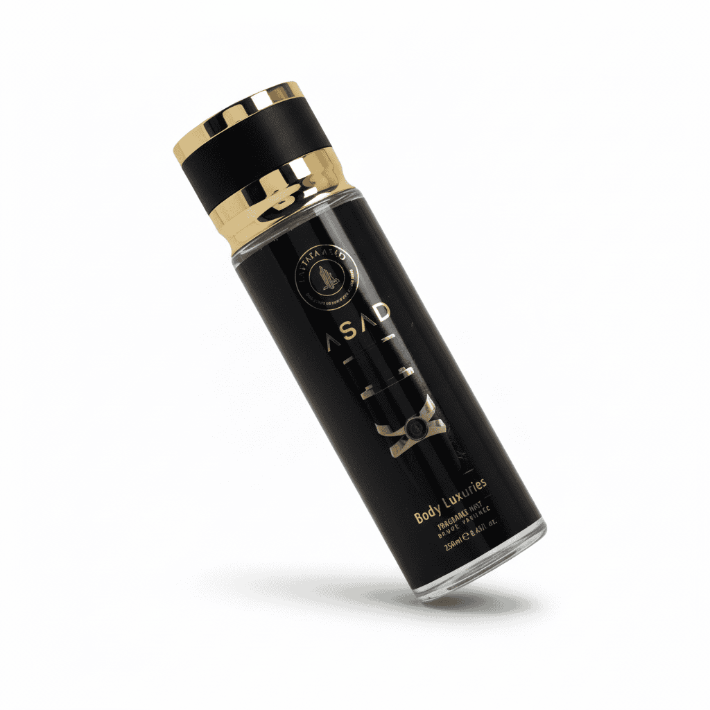 Asad Black Spray De Corp, 175 ml 1 Ulei de corp de lux, hidratare și strălucire pentru piele, aromă elegantă, 250ml.
