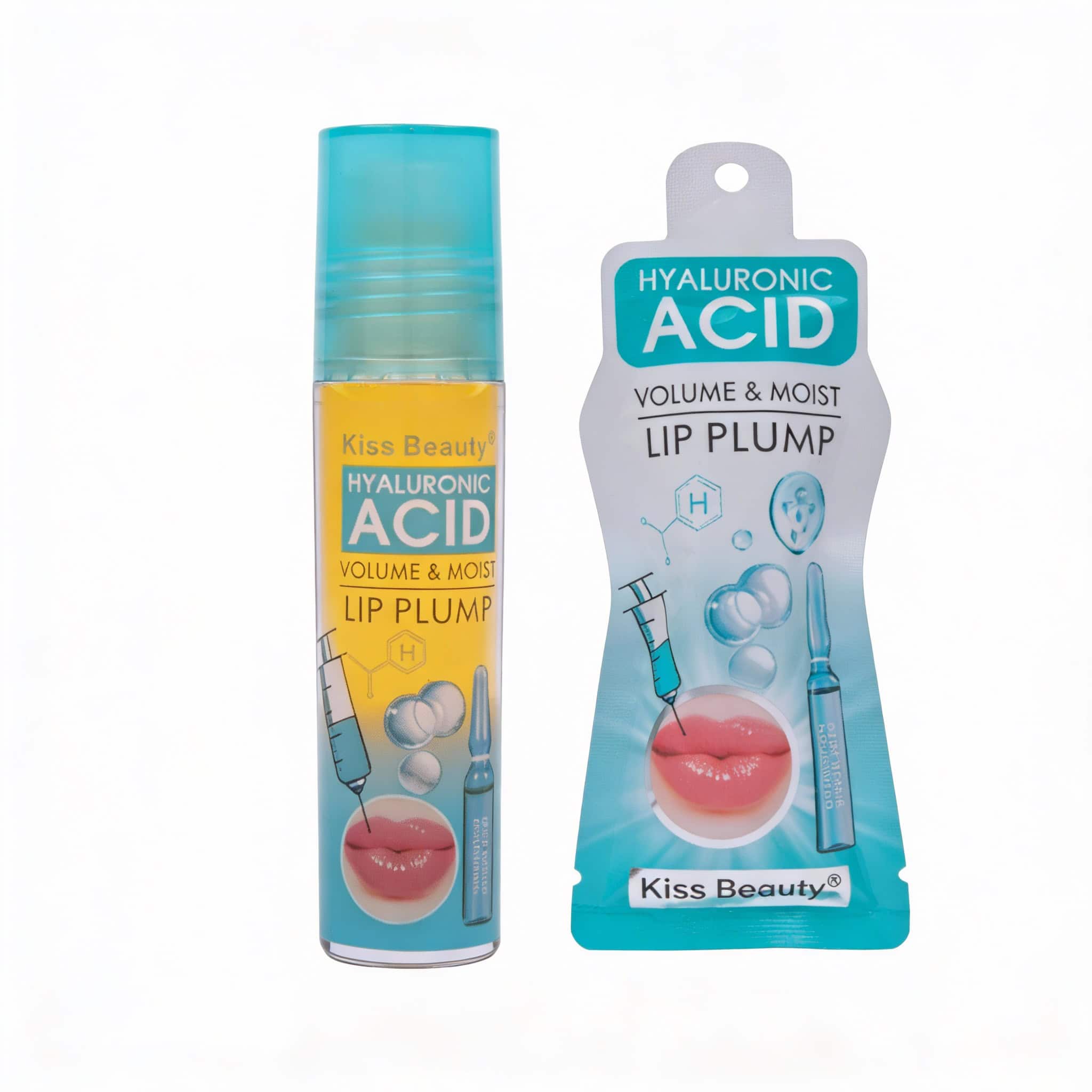 Booster de Volum pentru Buze, marca kiss beauty 4 Tratament pentru buze carnoase cu acid hyaluronic și hidratare intensă.