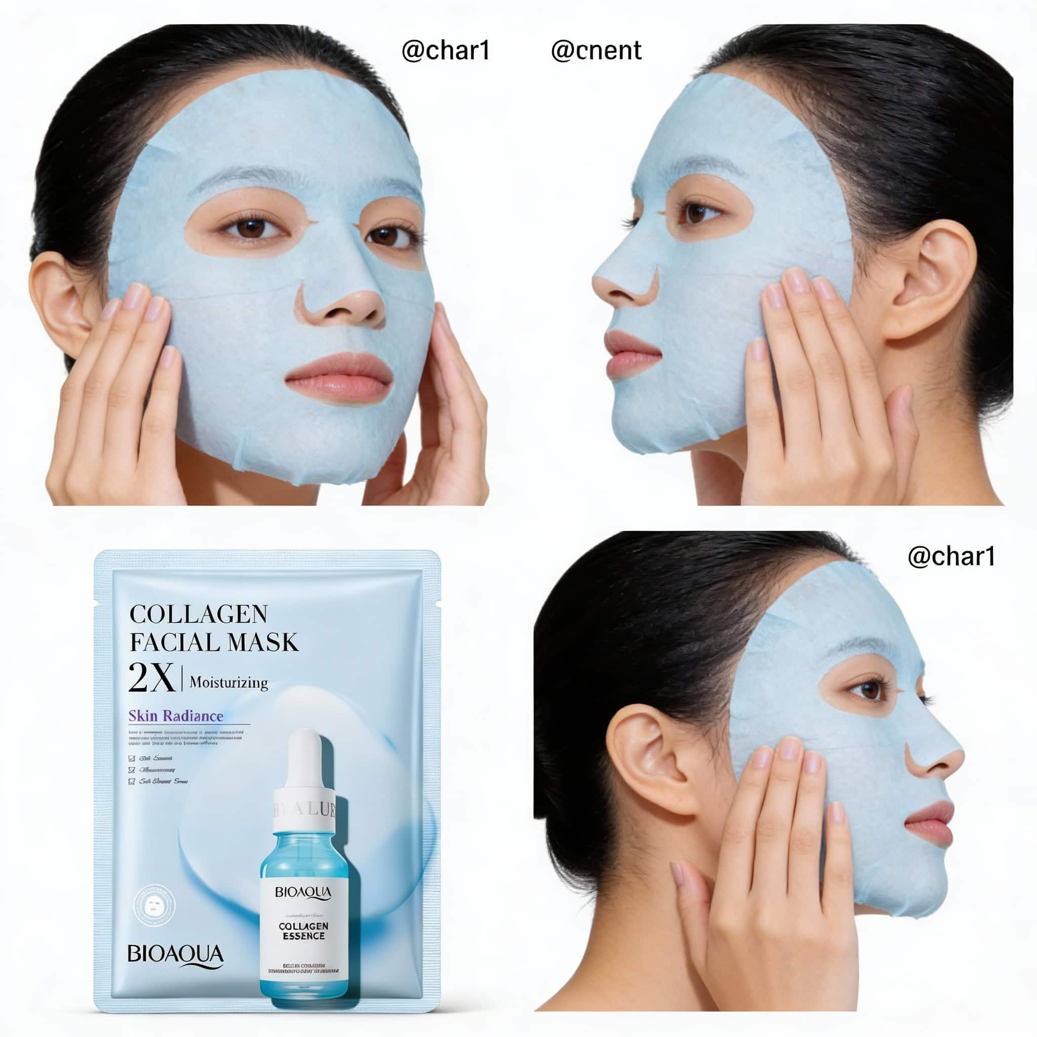 Masca cu Colagen Pentru Ten Luminos 4 Masca facială cu colagen pentru hidratare.