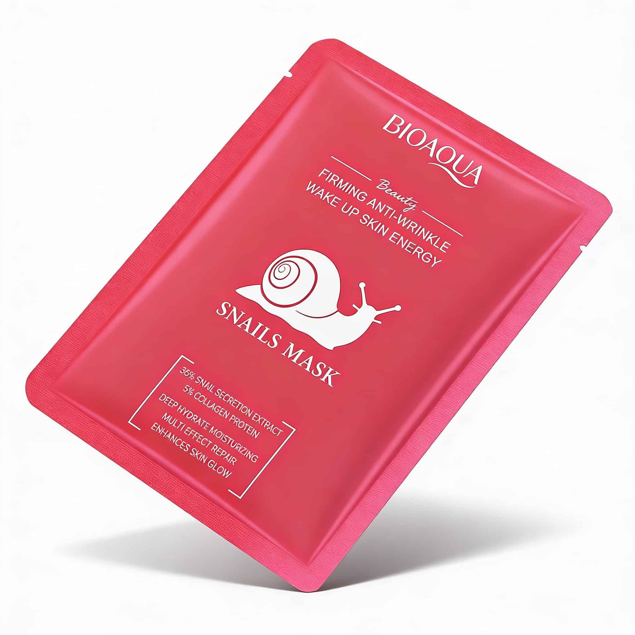 Masca Fata Bioaqua cu Extract de Melc 1 Tratament facial cu masca de melci.