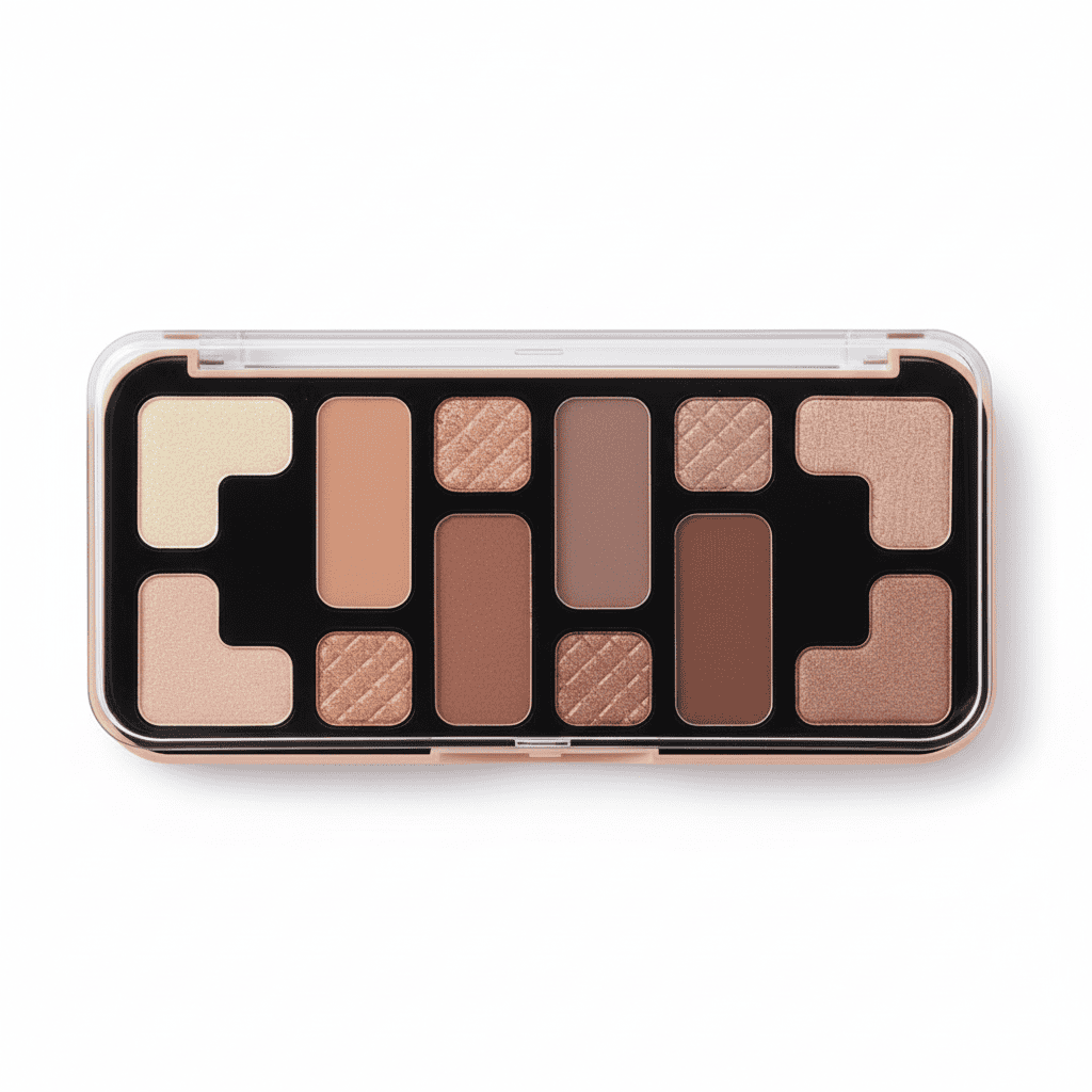 Paleta Iluminatoare Machiaj, USHAS 1 Paletă farduri cremoase pentru machiaj natural și elegant.