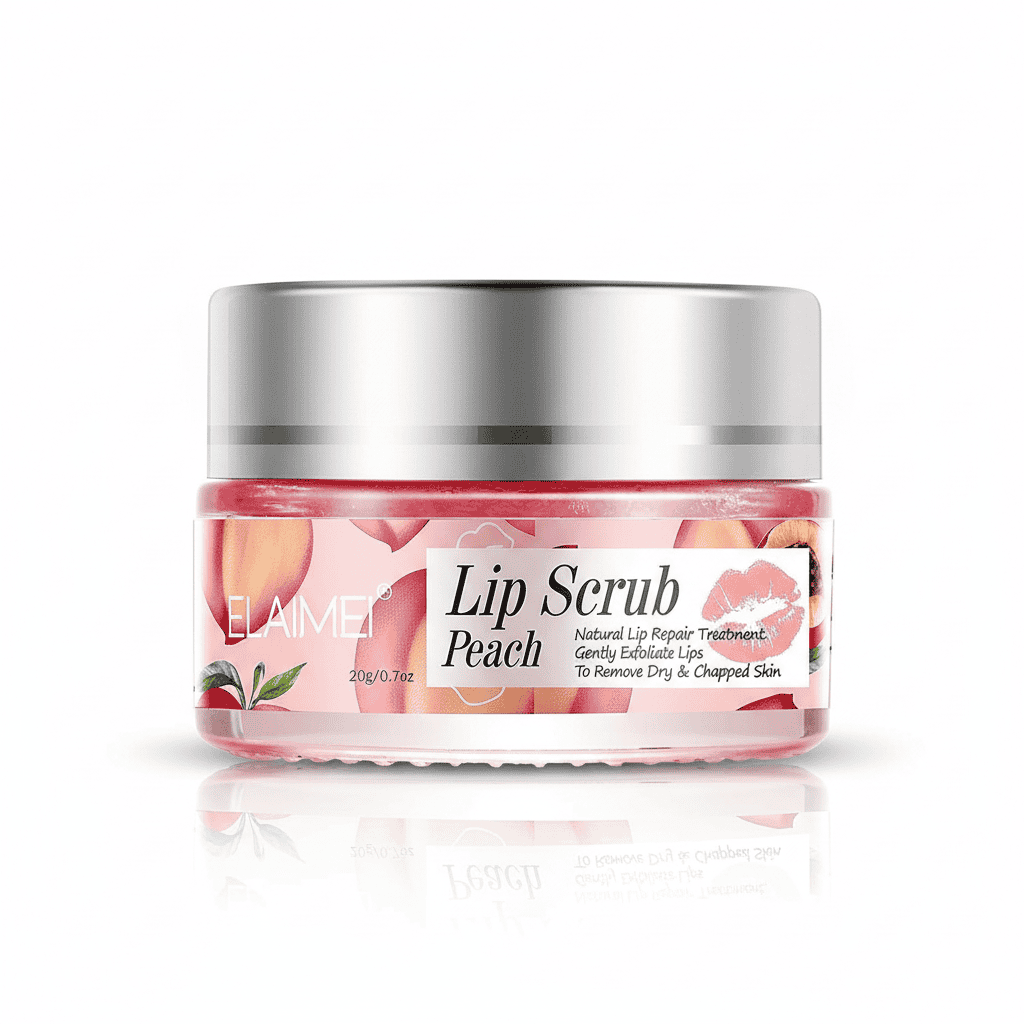 Scrub Buze cu Piersici pentru Exfoliere Delicata, 20 g 1 Exfoliant natural pentru buze, cu aromă de piersică, hidratare și reducerea uscăciunii.