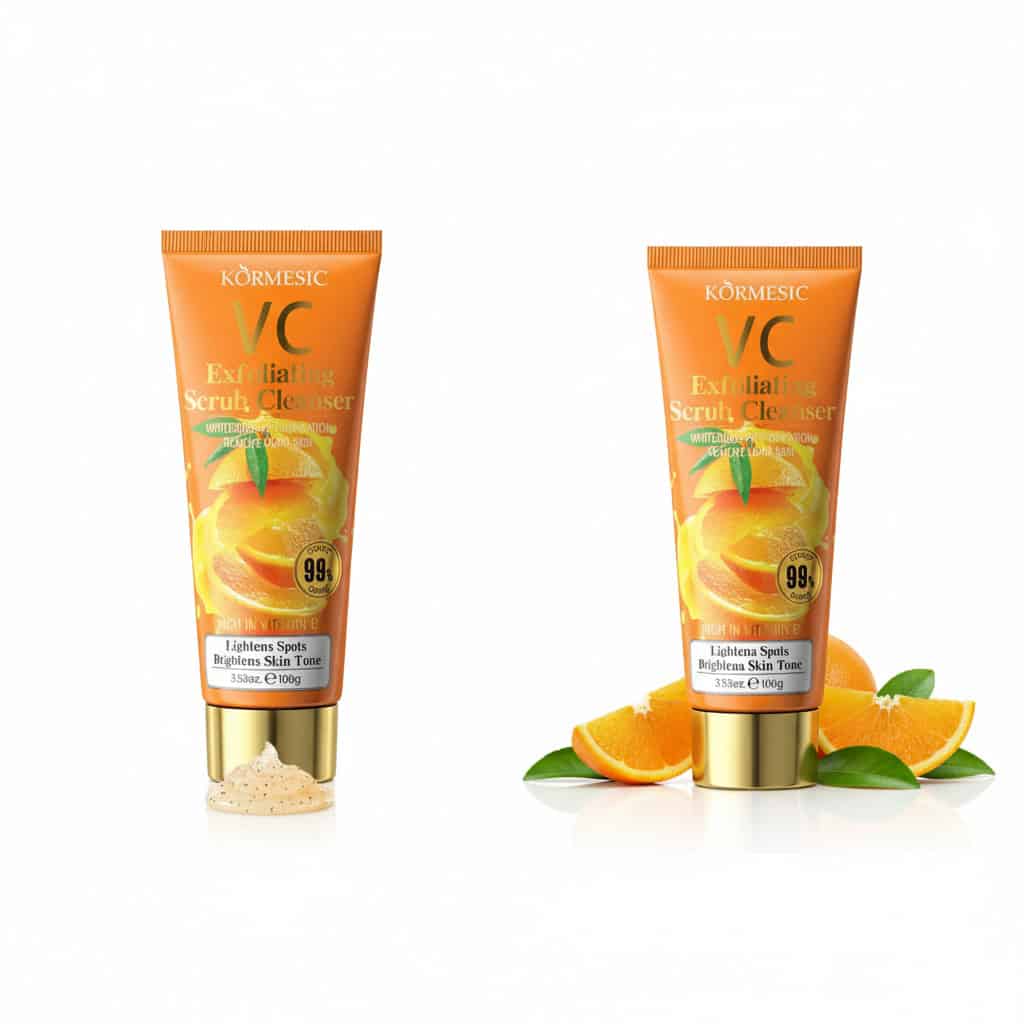 Scrub cu Vitamina C pentru Ten Catifelat, 100 g 4 Gel facial pentru ten gras, cu extract de portocală și vitamina C, pentru piele luminoasă și fără impurități.