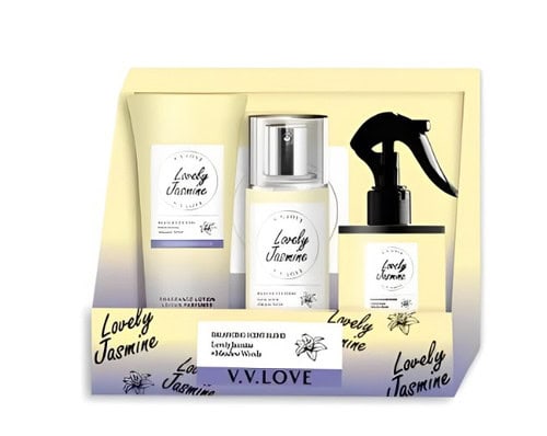Set Cadou Lovely Jasmine cu Aroma Delicata 2 Set de produse cosmetice cu parfum de flori, ideal pentru răsfăț și îngrijire personală.