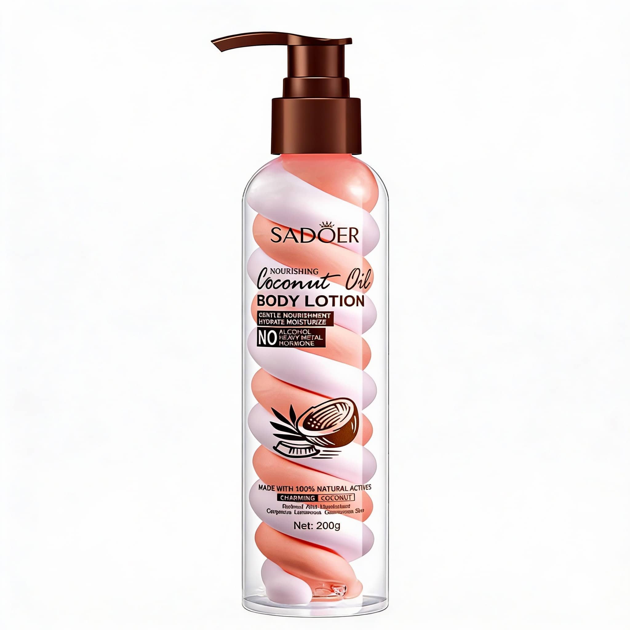 Body lotion with coconut oil, Sadoer, quantity 200 g 1 52d84daadaf904daaa9724d4afcdf46b