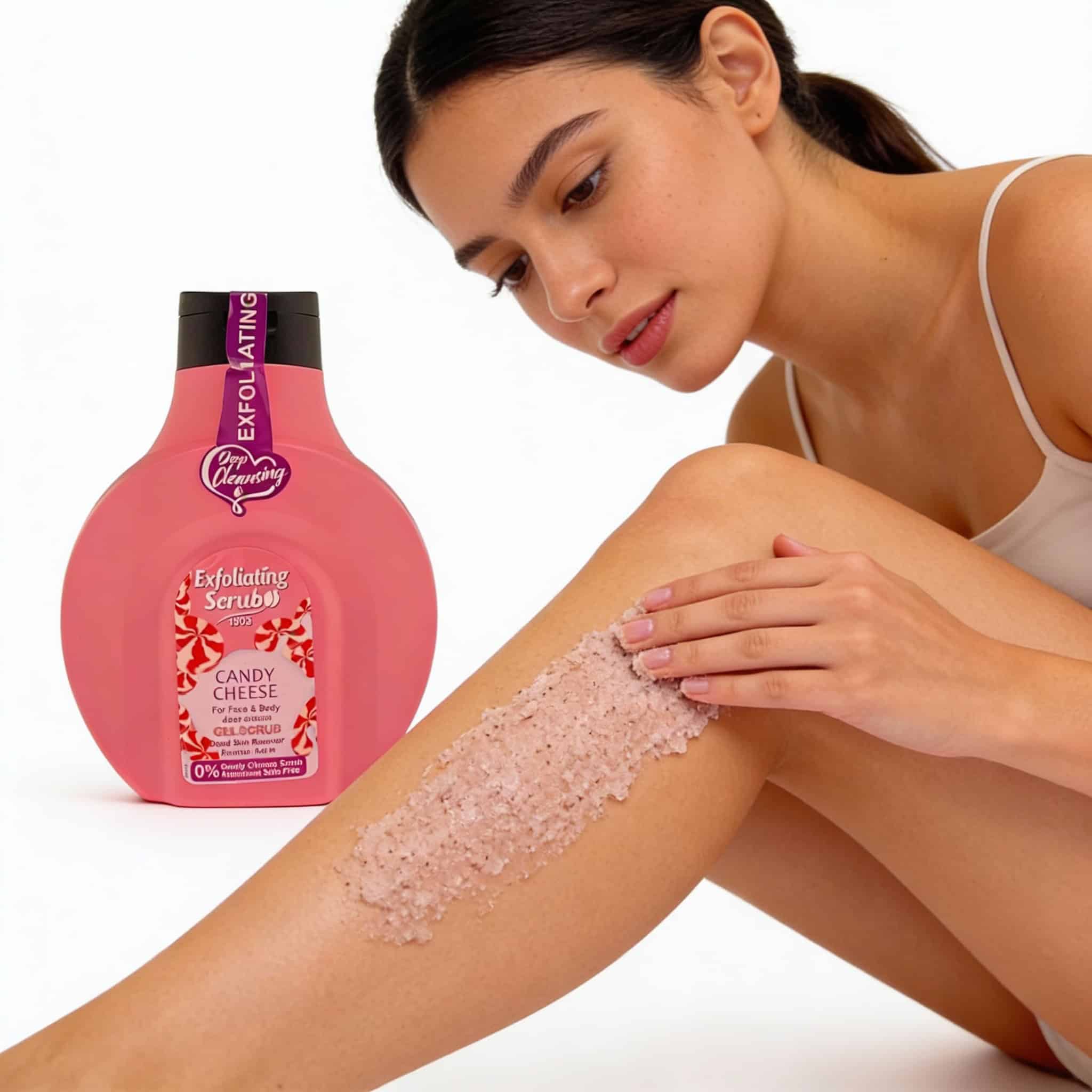 Gel scrub Wokali 500 ml cu exfoliere delicată și aromă Candy Cheese pentru piele catifelată 3 ffb83909323fc1b799ebae17fa921065