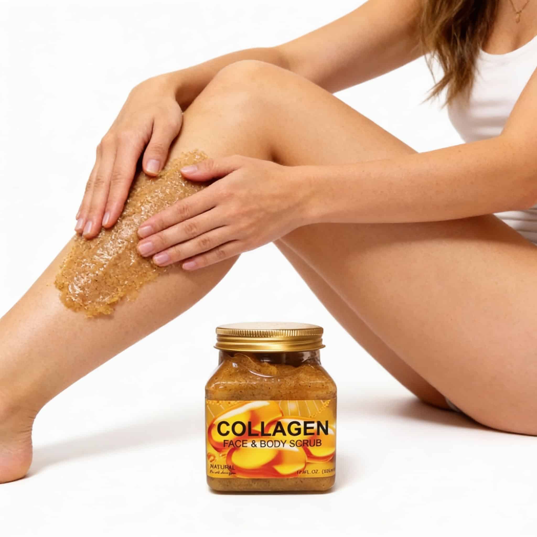 Piele catifelată și fermă cu scrub colagen Wokali 350 ml 2 e74e4d88e14f7bbd843cd274e2f4c6f8