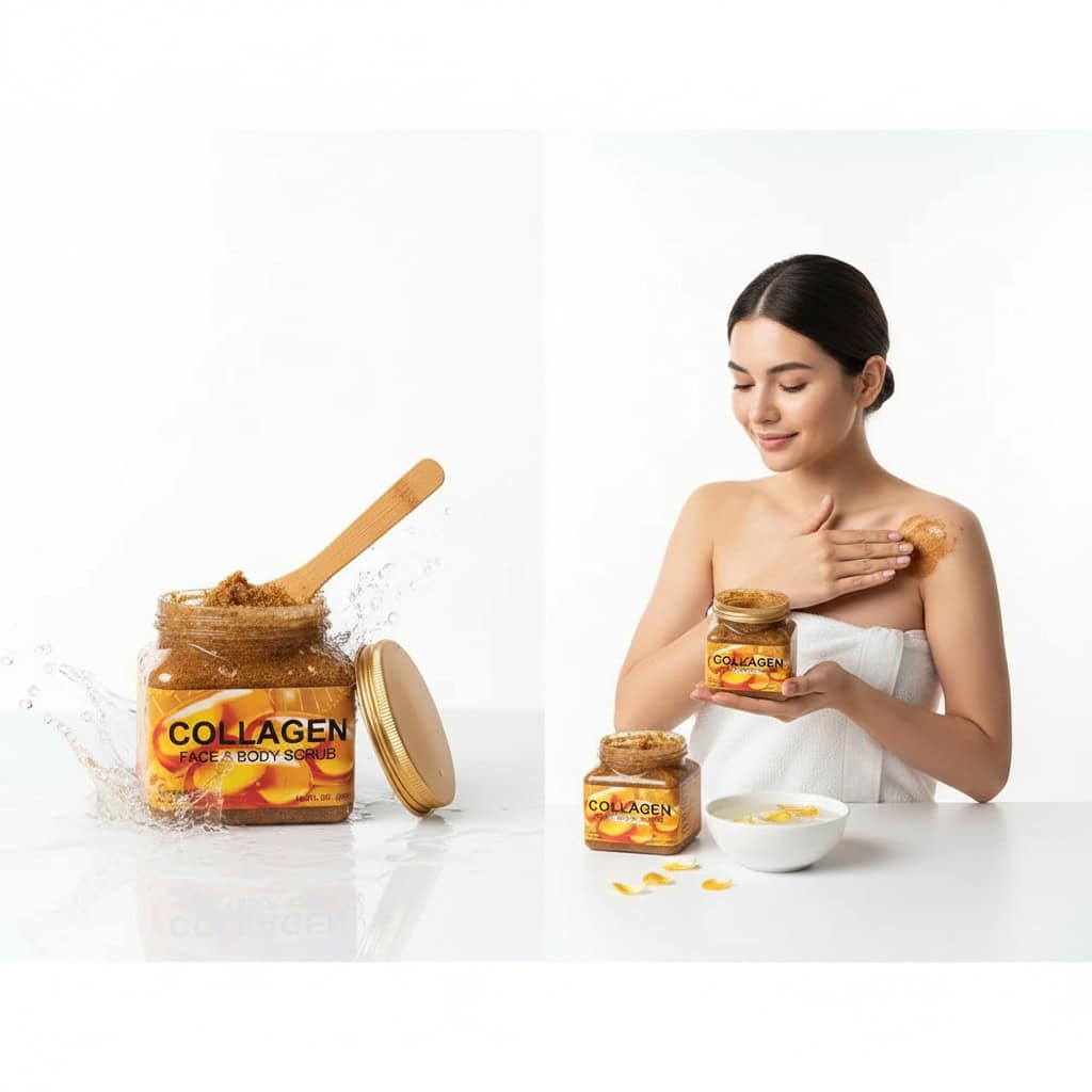 Piele catifelată și fermă cu scrub colagen Wokali 350 ml 3 8f1fe7ea2886520530c5d33fabecd4ca