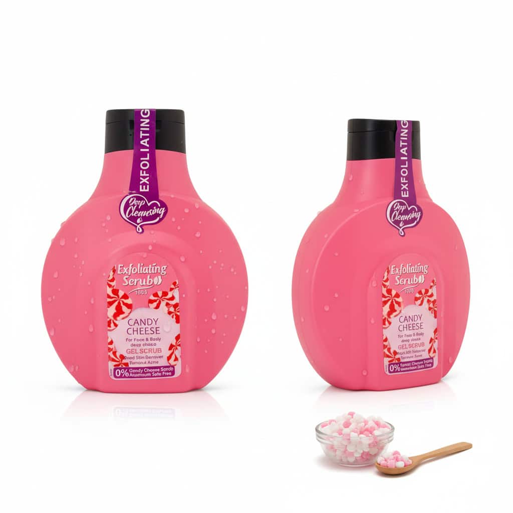 Gel scrub Wokali 500 ml cu exfoliere delicată și aromă Candy Cheese pentru piele catifelată 2 2a24f248d143ff03997e40dd4673d8d1