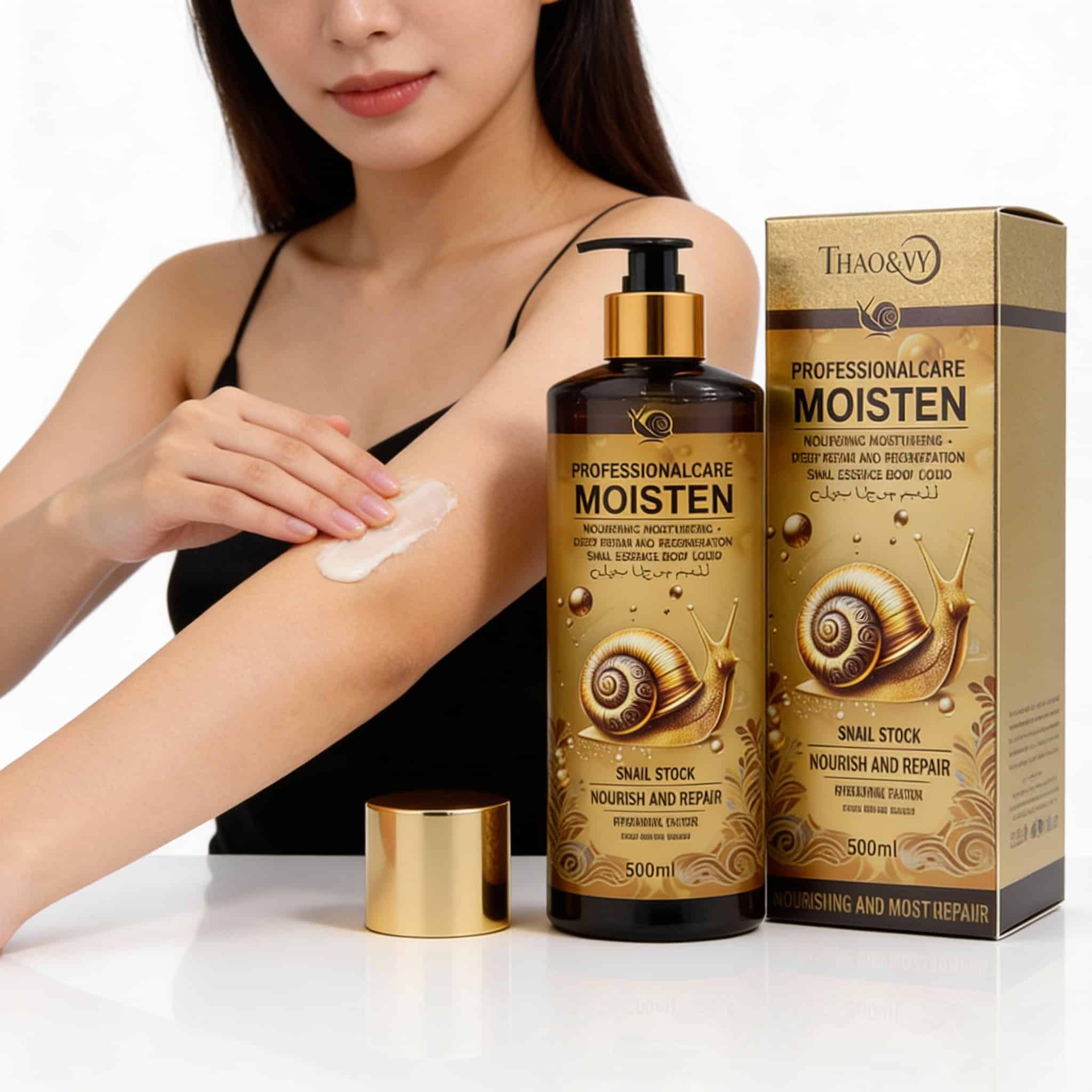 Moisturising body milk with snail extract, Thao&Vy Moisten, 500 ml 4 300e0ab761a20bc748e408d26ee8f308
